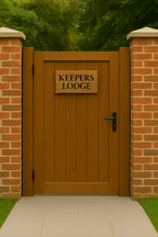 Custom Engraved House Sign – Personalised Oak Plaque