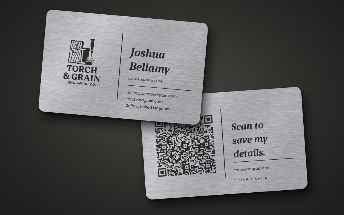 The Signature Steel Card – Engraved Metal Business Card
