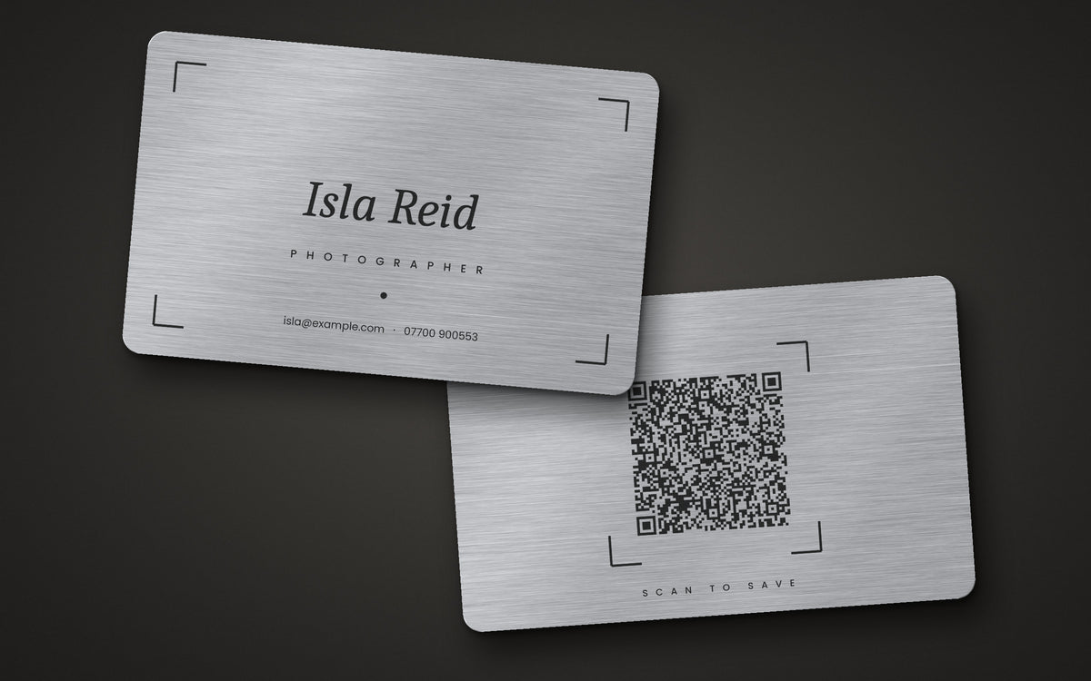 The Signature Steel Card – Engraved Metal Business Card