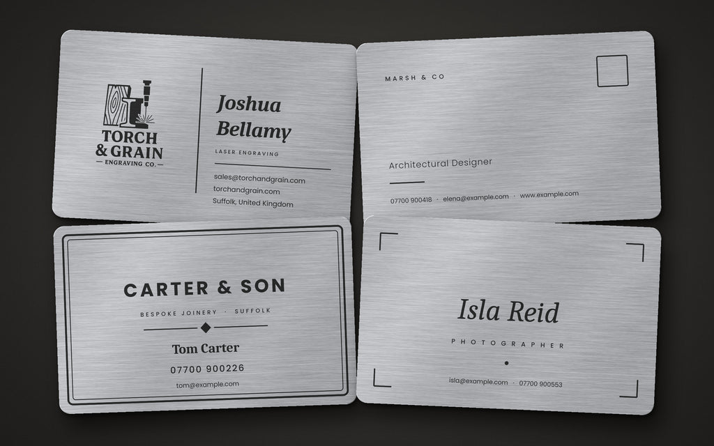 The Signature Steel Card – Engraved Metal Business Card