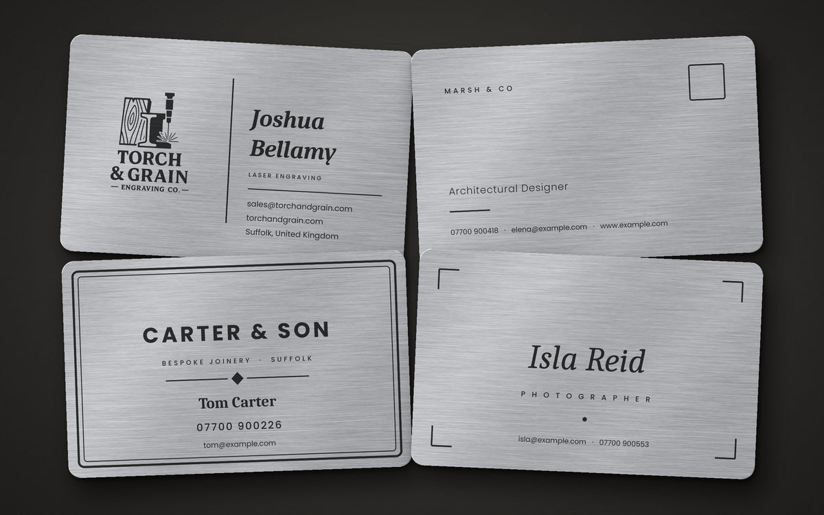 The Signature Steel Card – Engraved Metal Business Card
