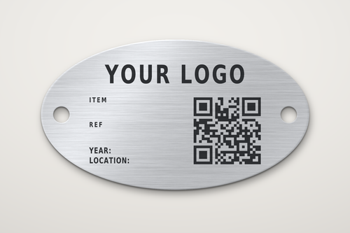 Engraved Stainless Steel ID Tag | 316 Marine Grade | Logo & QR Code