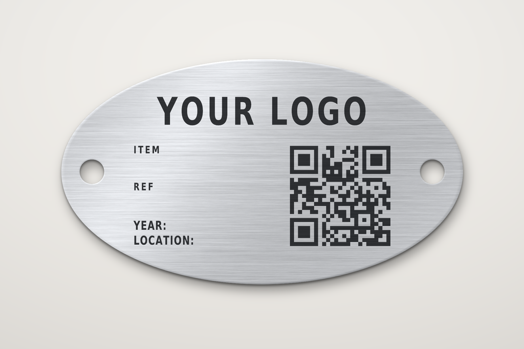 Engraved Stainless Steel ID Tag | 316 Marine Grade | Logo & QR Code