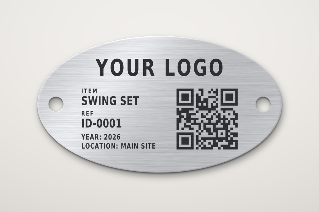 Engraved Stainless Steel ID Tag | 316 Marine Grade | Logo & QR Code