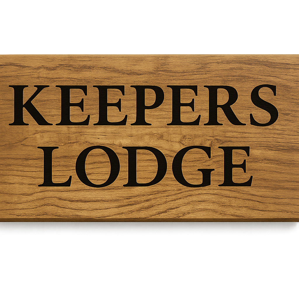 Custom Engraved House Sign – Personalised Oak Plaque
