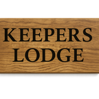 Custom Engraved House Sign – Personalised Oak Plaque