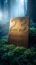 Custom Engraved House Sign – Personalised Oak Plaque